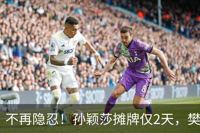 不再隐忍！孙颖莎摊牌仅2天，樊振东愤怒发声，原来他们是一类人